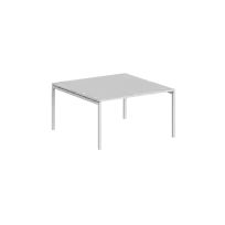 Стол-бенч двойной Sigma / 1400×1438×750 / Металл: 40×40 Белый; Столешница: Дуб темный / SG.245.OD.44.WH