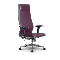 Кресло для руководителя Метта L 1m 42/4D_17834_Кожа перфорированная NewLeather – Темно-коричневый