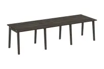 Onix Wood Стол переговорный (3 столешницы) OW.PRG-3.1 Белый бриллиант/Дуб светлый/Белый металл 2940×980×750