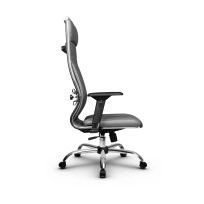 Кресло для руководителя Метта L 1m 44M/4D_17833_Кожа перфорированная NewLeather – Темно-бордовый