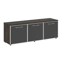Тумба модульная LT.TS-3.5 black Yalta / Дуб Мали – Стекло Black 1642×450×580