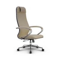 Кресло для руководителя Метта L 1m 38K2/K_17834_Кожа перфорированная NewLeather – Черный
