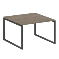 Metal System Quattro Перег. стол (1 столешница) на О-образном м/к 40БО.ПРГ-1.2 Акация/Антрацит металл 1200*1235*750