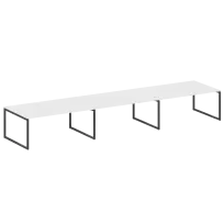 Metal System Quattro Перег. стол (3 столешницы) на О-оразном м/к 40БО.ПРГ-3.5 Акация/Антрацит металл 5400*1235*750