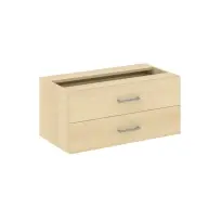 Модуль с 2 ящиками и задней стенкой Shelf System SN.YZSM-001 Тиквуд Светлый/Металл Серый 750×391×342
