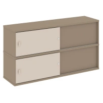 Estetica Надставка на две тумбы высокая ES.NV-5.2 Латте/Тиквуд тёмный 1500×410×795