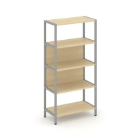 Односекционный стеллаж четырехярусный Shelf System SN.STM-411 Вяз Благородный/Металл Серый 810×400×1613