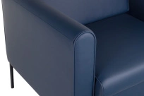 Кресло Savoy Euroforma / Экокожа Euroline 980 / Серо-синяя / 875×800×720
