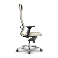 Кресло для руководителя Метта L 1m 40M/2D_17838_Кожа перфорированная NewLeather – Черный