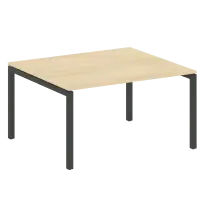 Metal System Quattro Перег. стол (1 столешница) на П-образном м/к 50БП.ПРГ-1.3 Акация/Антрацит металл 1400*1235*750