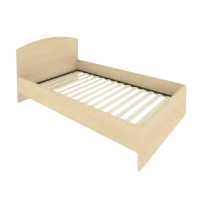 Light Кровать с ортопедическим основанием и изголовьем С-КИ-120 Клён 1250x2050x900