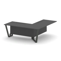 Проходной угловой модуль правый Steel Meet KD-PR.B.SPPOU-20(R) / Тиквуд Светлый – Металл Антрацит / 2000×2000×750