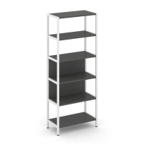 Односекционный стеллаж пятиярусный Shelf System SN.STM-511 Тиквуд Светлый/Металл Белый 810×400×1980