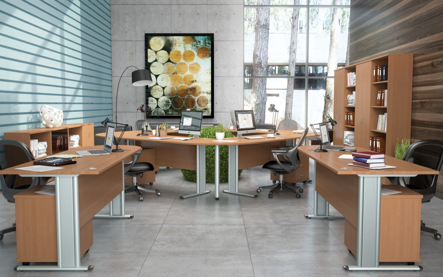 Мебель для персонала Imago-M цвет Ясень Шимо