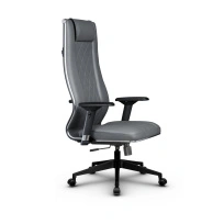Кресло для руководителя Метта L 1m 50M/4D_17832_Кожа перфорированная NewLeather - Черный_Кожа перфорированная NewLeather - Черный