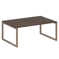 Metal System Quattro Перег. стол (1 столешница) на О-образном м/к 50БО.ПРГ-1.5 Акация/Антрацит металл 1800*1235*750