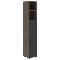 Шкаф для документов высокий узкий VHCS 40.6 Яшма черный/Кобра 400×430×2253 VELION