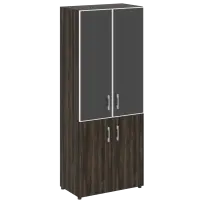 Шкаф LT.ST-1.2 R black Yalta / Дуб Мали – Стекло Black 800×450×1987