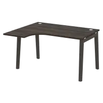 Onix Wood Стол эргономичный левый OW.SA-3 (L) Белый бриллиант/Дуб светлый/Белый металл 1380*1180*750 (800/460)