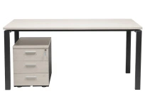 Стол письменный NT 160x70 белое дерево/серый