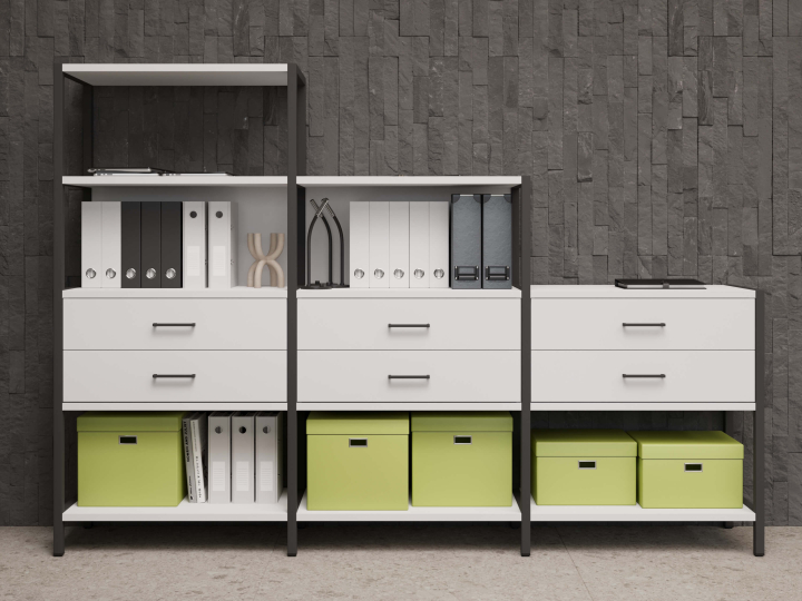 Мебель для персонала Shelf System цвет Белый / Металл Антрацит
