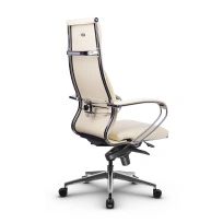 Кресло для руководителя Метта L 1c 44B/K_17839 Кожа перфорированная NewLeather – Черный