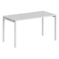 Стол офисный Sigma / 1200×600×750 / Металл: 40×40 Белый; Столешница: Дуб темный / SG.201.OD.44.WH