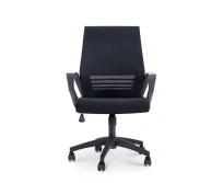 Кресло офисное NORDEN Эрго black LB / черный пластик / черная сетка / черная ткань