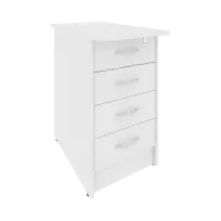 Riva Тумба приставная с фолдингом (4 ящика, с замком) А.ТП-4.2F-S Белый 412*720*750