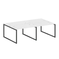 Metal System Quattro Р. ст. на 4 раб. места на О-образном м/к 40БО.СМ-4.2 Акация/Антрацит металл 2400*1475*750