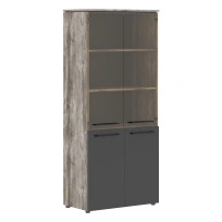 Шкаф для документов комбинированный Morris Trend MHC 85.2 Сосна Нордик/Антрацит 854×423×1956