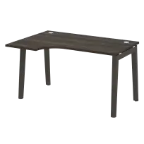 Onix Wood Стол эргономичный левый OW.SA-2 (L) Белый бриллиант/Дуб светлый/Белый металл 1380*980*750 (720/460)