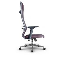 Кресло для руководителя Метта L 1m 42/4D_17834_Кожа перфорированная NewLeather – Темно-коричневый