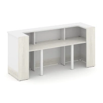 Style Стойка ресепшн, комплект №5 Л.РН-5 Вяз Благородный/Белый 2472×758×1156