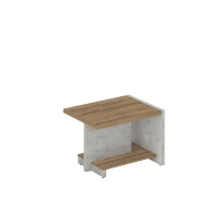 Журнальный столик модерн Wood&Stone / СФ-531601 / Столешница, полка: Дуб Чарльстон, Опоры: Бетон Чикаго