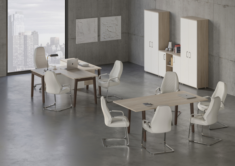 Столы для переговоров Onix Wood Direct цвет Дуб Аттик - Дуб Тёмный