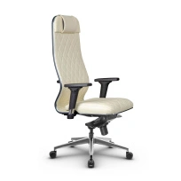 Кресло для руководителя Метта L 1m 40M/2D_17839_Кожа перфорированная NewLeather – Черный