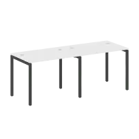 Metal System Quattro Р. ст. на 2 раб. места на П-образном м/к 40БП.СМ-2.1 Акация/Антрацит металл 2000*720*750