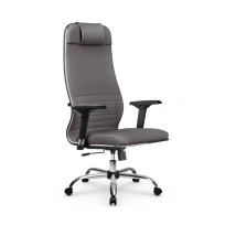 Кресло для руководителя Метта L 1m 38K2/4D_17833_Кожа перфорированная NewLeather – Темно-коричневый