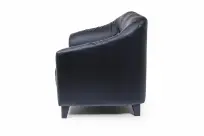 Двухместный диван Райт Вуд Euroforma / Экокожа Euroline / Черный 9100 / 1450×850×920