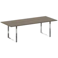 Metal System Direct Стол переговорный на О-обр. м/к БО.ПРГ-240 Акация/Нерж. сталь 2400*1000*750