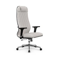 Кресло для руководителя Метта L 1m 40M/2D_17834_Кожа перфорированная NewLeather – Черный