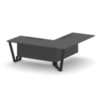 Проходной угловой модуль правый Steel Meet KD-PR.B.SPPOU-20(R) / Тиквуд Светлый – Металл Черный / 2000×2000×750