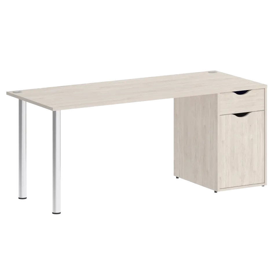 Home Office Стол офисный VR.SP-3-178.1 Денвер светлый/Хром опоры 1780×720×750