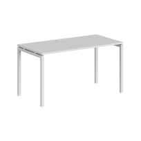 Стол офисный Sigma / 1600×800×750 / Металл: 40×40 Белый; Столешница: Дуб темный / SG.209.OD.44.WH