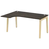 Onix Wood Стол эргономичный левый OW.SA-4 (L) Белый бриллиант/Дуб светлый/Белый металл 1580*1180*750 (800/460)