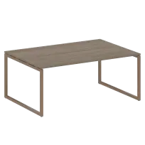 Metal System Quattro Перег. стол (1 столешница) на О-образном м/к 40БО.ПРГ-1.5 Акация/Антрацит металл 1800*1235*750