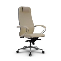 Кресло для руководителя Метта L 1m 38K2/K_17839_Кожа перфорированная NewLeather – Черный