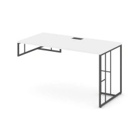 Стол офисный для опорной тумбы левый Rift RF.SPOT-015 (L) Дуб Табак/Металл Черный 1780×700×750
