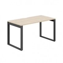 Стол офисный с лючком Allegro / 1400×600×750 / Профиль О-образный: 70×20 Белый / Столешница: Белый / AG.102.WH.L.72.WH